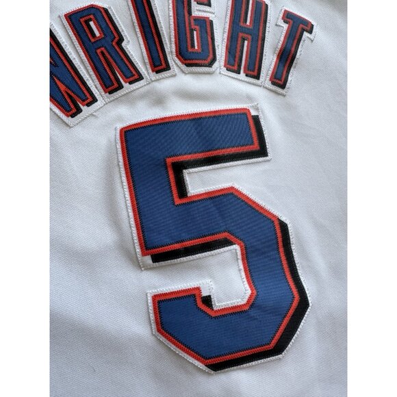Vintage Y2K New York Mets David Wright #5 Baseball Jersey MLB White Shirt Rare - Picture 11 of 15